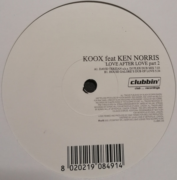 Koox Feat. Ken Norris - Love After Love Part 2 | Clubbin' Records (CLUBBIN 049) - main Koox Feat. Ken Norris - Love After Love Part 2 | Clubbin' Records (CLUBBIN 049) - main