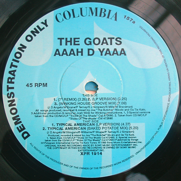 The Goats - Aaah D Yaaa | Columbia (XPR 1914)
