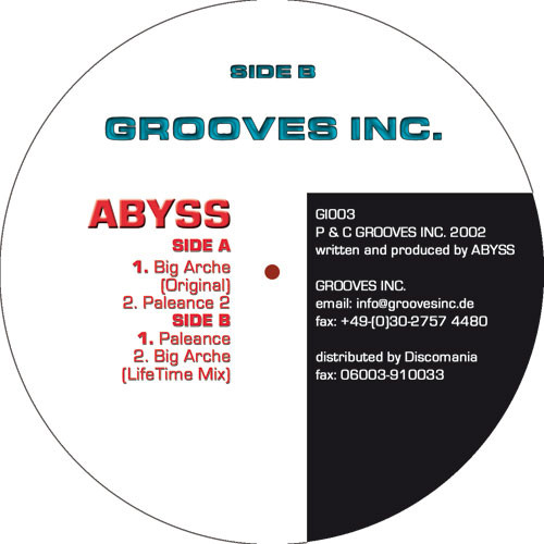 Abyss - Big Arche/ Paleance | Grooves Inc. (GI003) - main