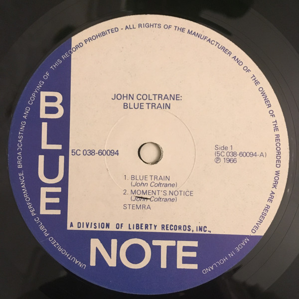 John Coltrane - Blue Train | Blue Note (5C 038-60094) - 3 John Coltrane - Blue Train | Blue Note (5C 038-60094) - 3