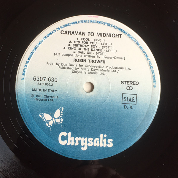 Robin Trower - Caravan To Midnight | Chrysalis (6307 630) - 4