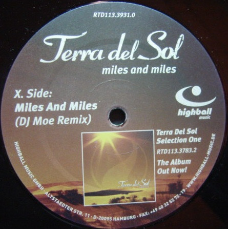 Terra Del Sol - Miles And Miles | Chillball (RTD 113.3931.0) - main Terra Del Sol - Miles And Miles | Chillball (RTD 113.3931.0) - main