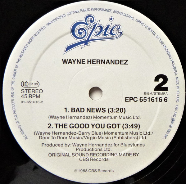 Wayne Hernandez - Bad News | Epic (651616 6) - 4 Wayne Hernandez - Bad News | Epic (651616 6) - 4