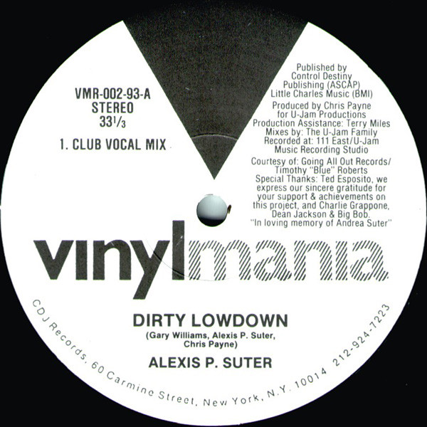 Alexis P. Suter - Dirty Lowdown | Vinylmania (VMR-002-93) - main