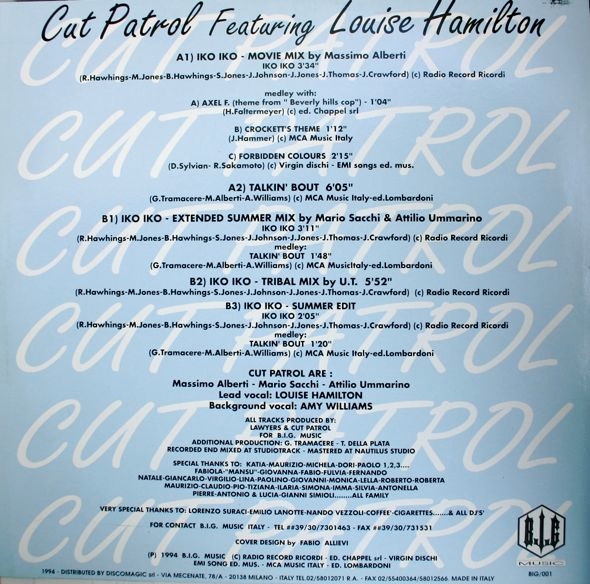 Cut Patrol Featuring Louise Hamilton - Iko Iko | B.I.G. Music (BIG 001) - 2 Cut Patrol Featuring Louise Hamilton - Iko Iko | B.I.G. Music (BIG 001) - 2