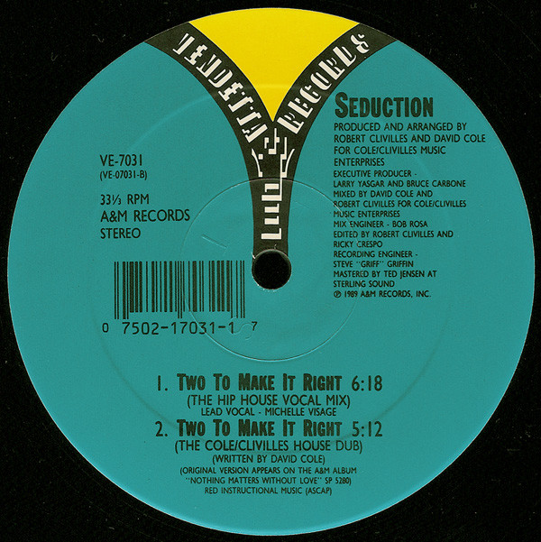 Seduction - Two To Make It Right | Vendetta Records (VE-7031) - 4 Seduction - Two To Make It Right | Vendetta Records (VE-7031) - 4