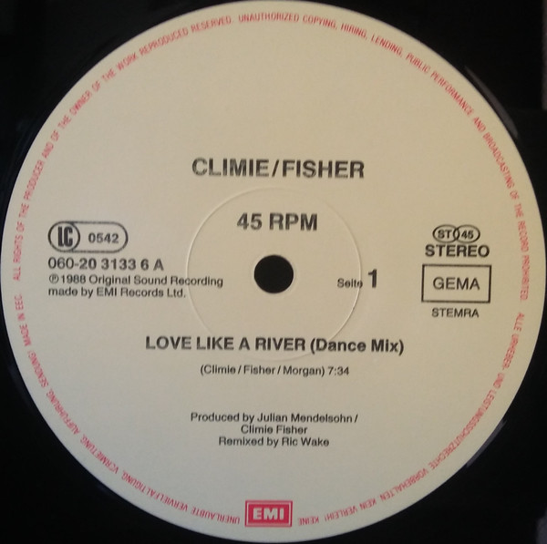 Climie Fisher - Love Like A River | EMI (20 3133 6) - 3