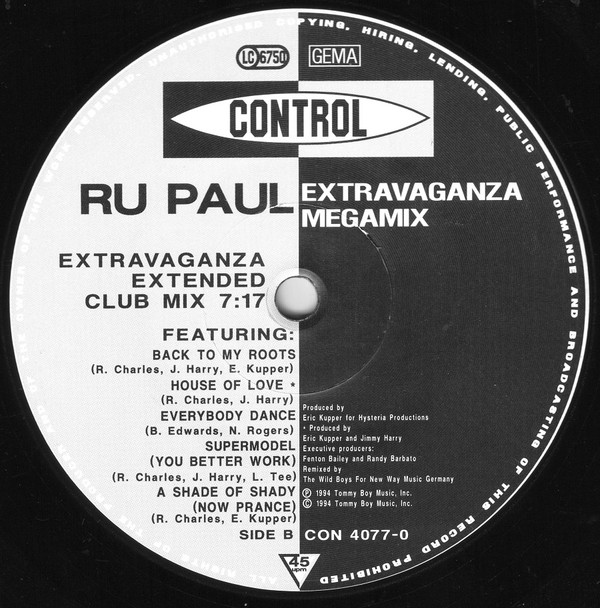 Ru Paul - Extravaganza Megamix | Control (CON 4077-0) - 2