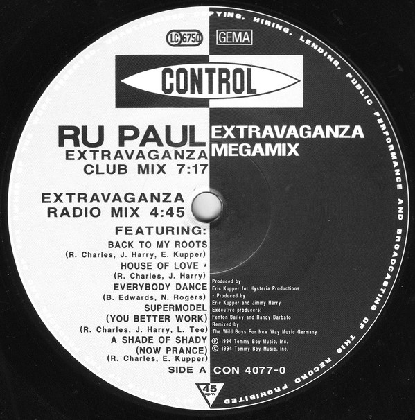 Ru Paul - Extravaganza Megamix | Control (CON 4077-0) - main