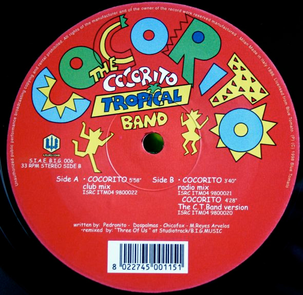 The Cocorito Tropical Band - Cocorito | B.I.G. Music (BIG 006) - 3