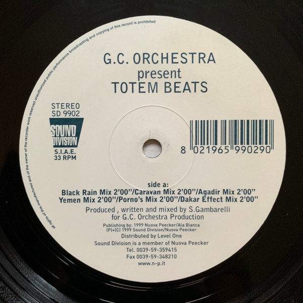 G.C. Orchestra - Totem Beats | Sound Division (SD 9902) - 4 G.C. Orchestra - Totem Beats | Sound Division (SD 9902) - 4