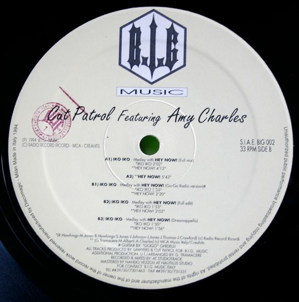 Cut Patrol featuring Amy Charles - Iko Iko | B.I.G. Music (BIG 002) - 3 Cut Patrol featuring Amy Charles - Iko Iko | B.I.G. Music (BIG 002) - 3