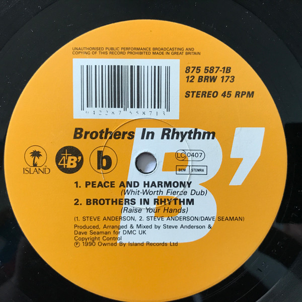 Brothers In Rhythm - Peace And Harmony | 4th & Broadway (12 BRW 173) - 2