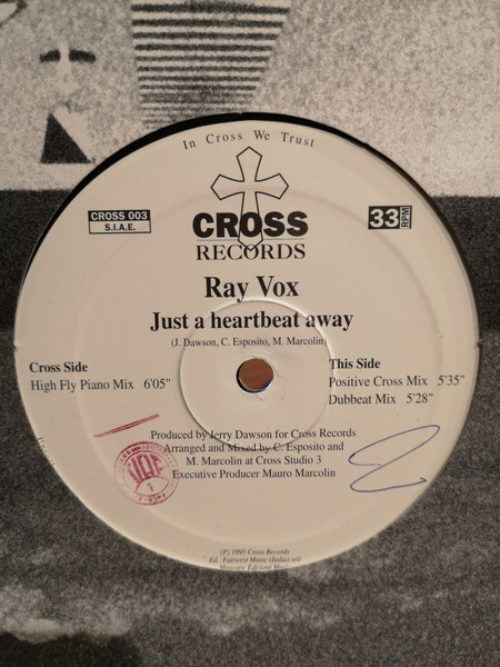Ray Vox - Just a heartbeat away | Cross Records (CROSS 003) - main