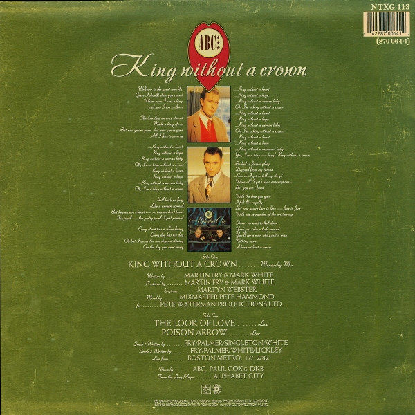 ABC - King Without A Crown | Neutron Records (NTXG 113) - 2 ABC - King Without A Crown | Neutron Records (NTXG 113) - 2