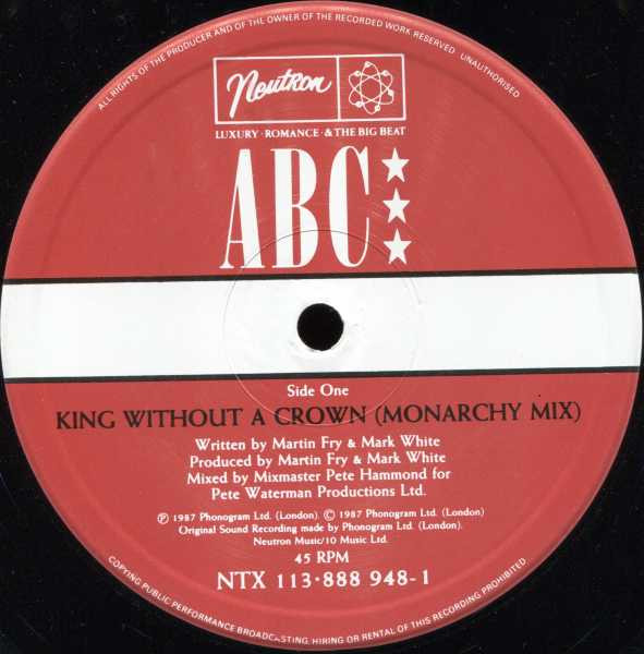 ABC - King Without A Crown | Neutron Records (NTXG 113) - 3 ABC - King Without A Crown | Neutron Records (NTXG 113) - 3