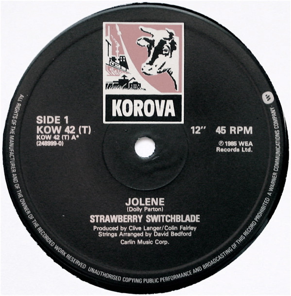 Strawberry Switchblade - Jolene | Korova (KOW 42T) - 3