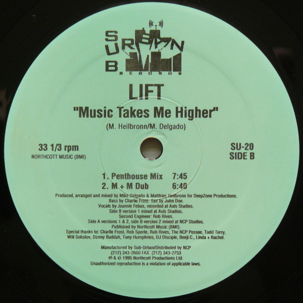Lift - Music Takes Me Higher | Sub-Urban (SU-20) - 2