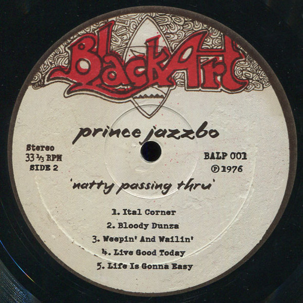 Prince Jazzbo - Natty Passing Thru' | Black Art (BALP 001) - 4