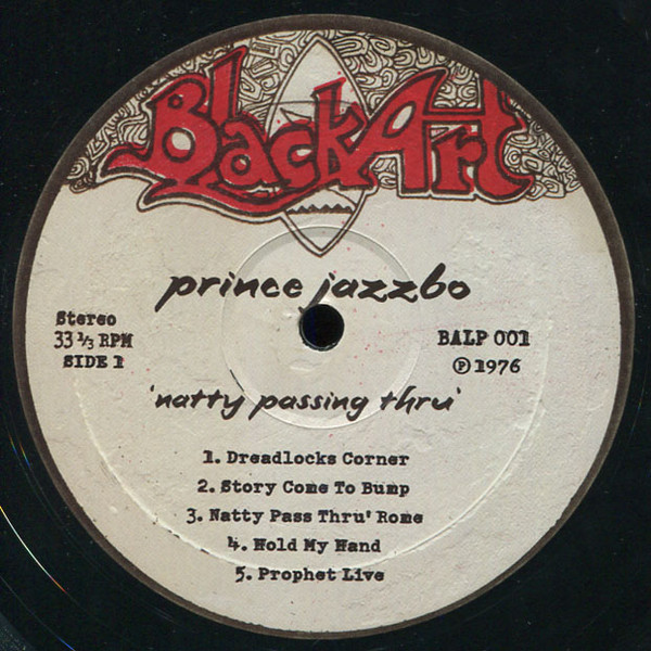 Prince Jazzbo - Natty Passing Thru' | Black Art (BALP 001) - 3