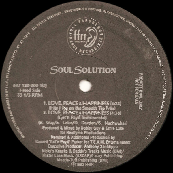 Soul Solution - Love, Peace & Happiness | FFRR (697 120 000-1DJ) - 3