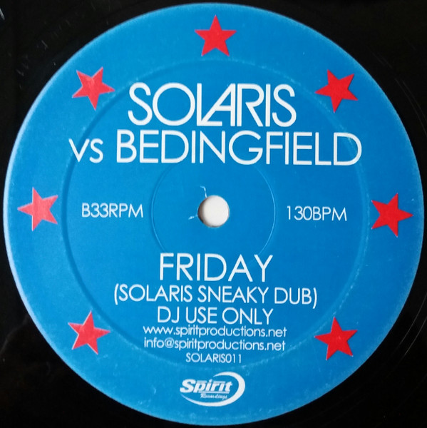 Solaris Vs Bedingfield - Friday | Spirit Recordings (SOLARIS 011) - 2