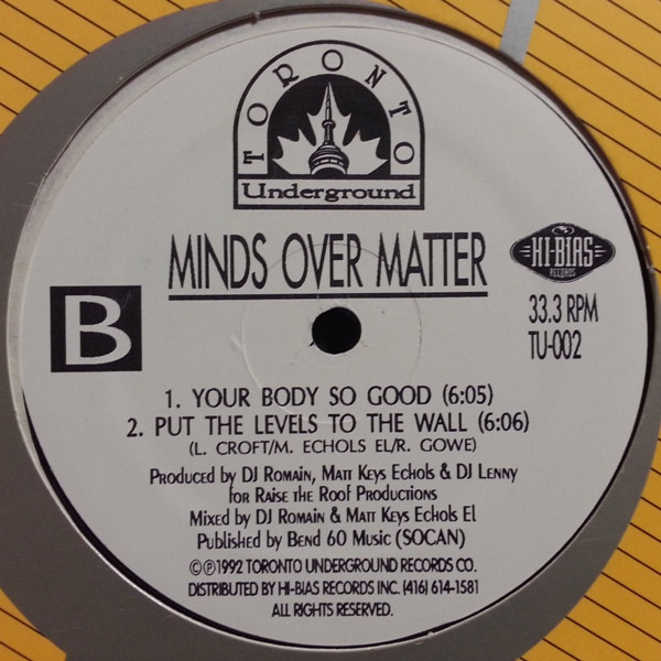 Mind Over Matter - Everybody's Doing It | Toronto Underground (TU-002) - 3 Mind Over Matter - Everybody's Doing It | Toronto Underground (TU-002) - 3