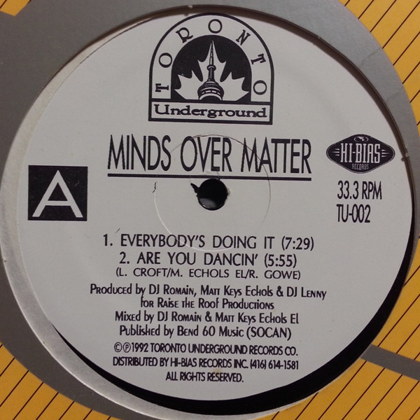 Mind Over Matter - Everybody's Doing It | Toronto Underground (TU-002) - 2 Mind Over Matter - Everybody's Doing It | Toronto Underground (TU-002) - 2