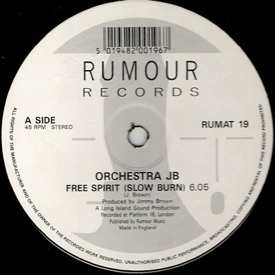 Orchestra JB - Free Spirit (Slow Burn) | Rumour Records (RUMAT 19) - 3