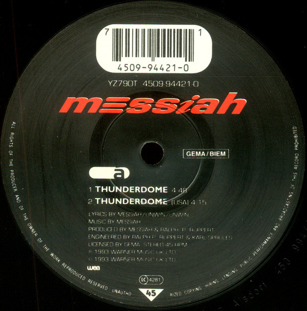 Messiah - Thunderdome | WEA (YZ790T) - 2
