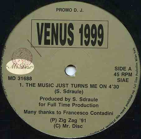 Venus 1999 - The Music Just Turns Me On | Mr. Disc Organization (MD 31688)