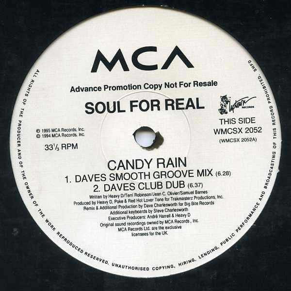 Soul For Real - Candy Rain | MCA Records (WMCSX 2052) - 2 Soul For Real - Candy Rain | MCA Records (WMCSX 2052) - 2