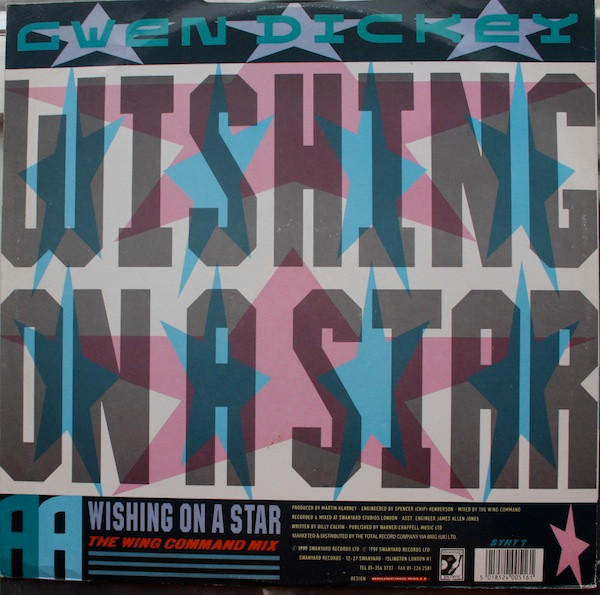 Gwen Dickey - Car Wash / Wishing On A Star | Swanyard Records Ltd (SYRT 7) - 4 Gwen Dickey - Car Wash / Wishing On A Star | Swanyard Records Ltd (SYRT 7) - 4