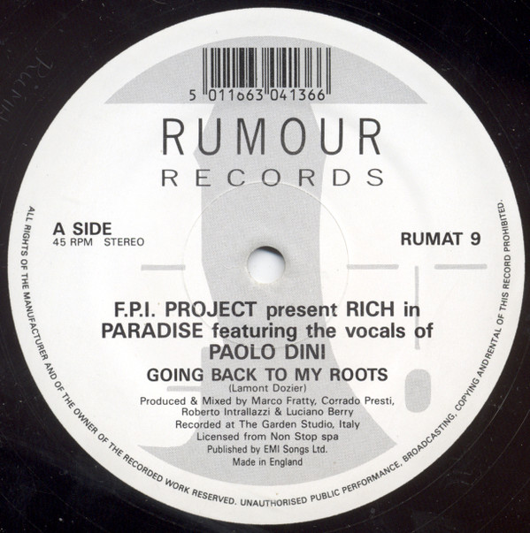 FPI Project - Rich In Paradise / Going Back To My Roots | Rumour Records (RUMAT 9) - 3 FPI Project - Rich In Paradise / Going Back To My Roots | Rumour Records (RUMAT 9) - 3