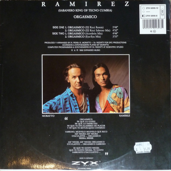 Ramirez - Orgasmico | ZYX Music (ZYX 6898-12) - 2