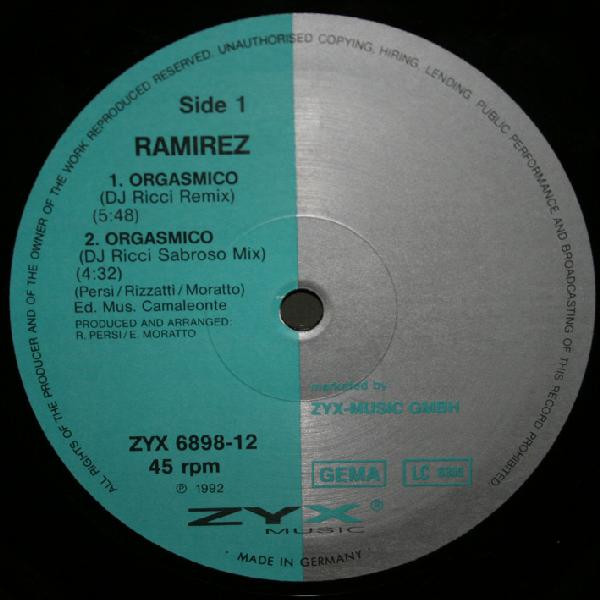 Ramirez - Orgasmico | ZYX Music (ZYX 6898-12) - 3