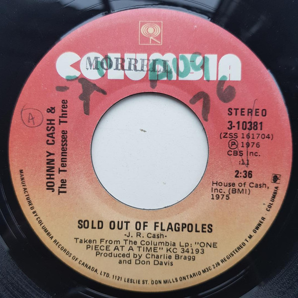 Johnny Cash And The Tennessee Three - Sold Out Of Flagpoles | Columbia (3-10381)