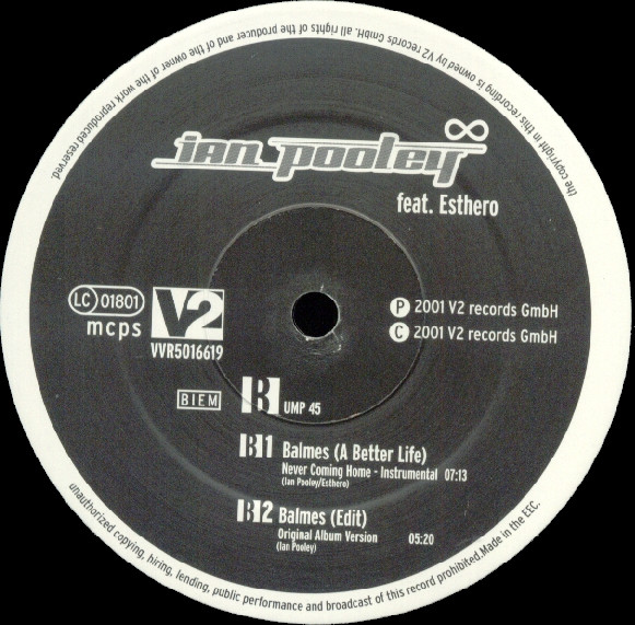 Ian Pooley Feat. Esthero - Balmes (A Better Life) Vol. 1 | V2 (VVR5016619) - 3 Ian Pooley Feat. Esthero - Balmes (A Better Life) Vol. 1 | V2 (VVR5016619) - 3