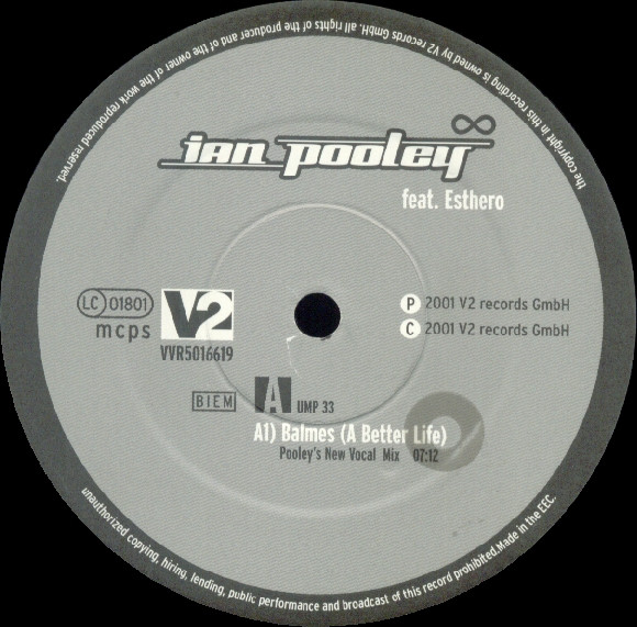 Ian Pooley Feat. Esthero - Balmes (A Better Life) Vol. 1 | V2 (VVR5016619) - 2 Ian Pooley Feat. Esthero - Balmes (A Better Life) Vol. 1 | V2 (VVR5016619) - 2