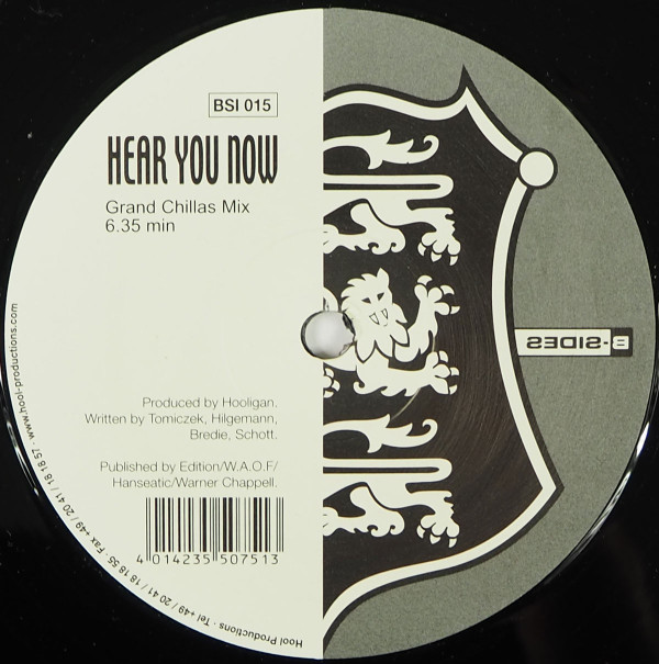 DJ Hooligan - Hear You Now | B-Sides (BSI 015) - main