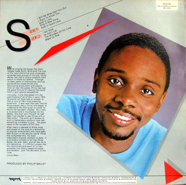 Philip Bailey - The Wonders Of His Love | Myrrh (MYR 1181) - 2