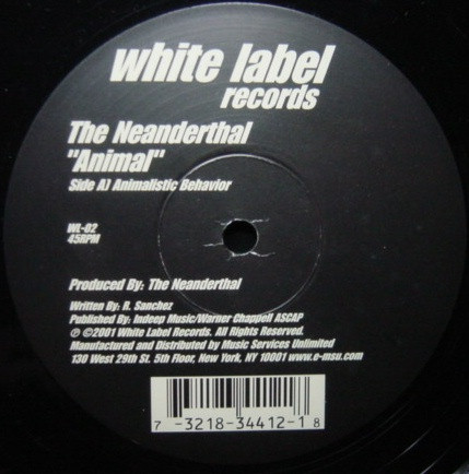 The Neanderthal - Animal | White Label Records (WL-02) - main