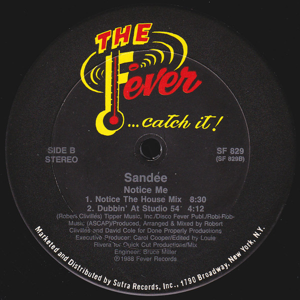Sandee - Notice Me | Fever Records (SF 829) - 2