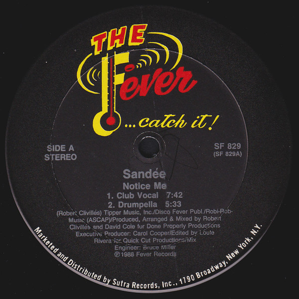 Sandee - Notice Me | Fever Records (SF 829) - main