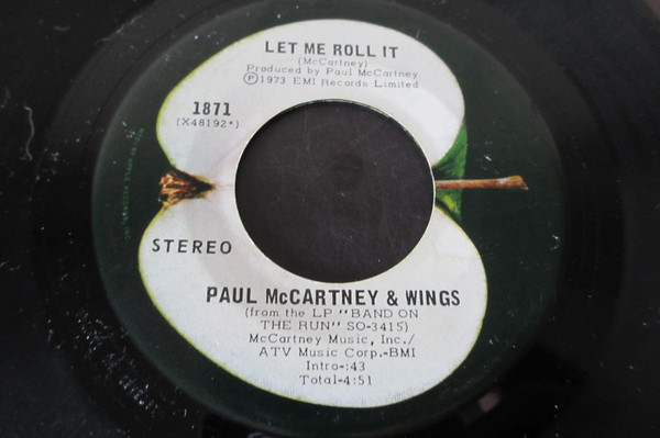 Paul McCartney & Wings - Jet / Let Me Roll It | Apple Records (1871) - 2