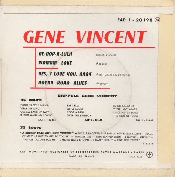 Gene Vincent - Be-Bop-A-Lula | Capitol Records (EAP 1-20198) - 2 Gene Vincent - Be-Bop-A-Lula | Capitol Records (EAP 1-20198) - 2