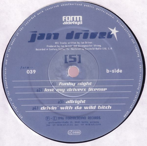 Jan Driver - [ 5 ] | Formaldehyd (form 039) - 3