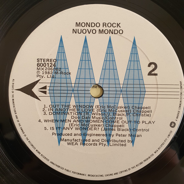 Mondo Rock - Nuovo Mondo | WEA (600124) - 4 Mondo Rock - Nuovo Mondo | WEA (600124) - 4