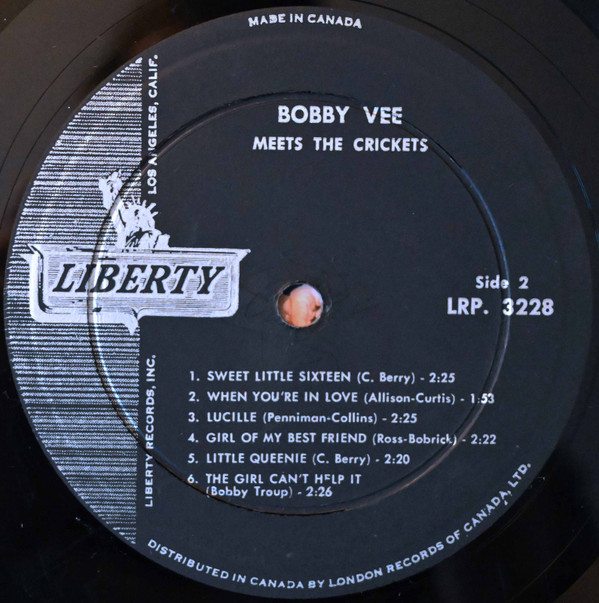 Bobby Vee Meets The Crickets - Bobby Vee Meets The Crickets | Liberty (LRP-3228) - 4 Bobby Vee Meets The Crickets - Bobby Vee Meets The Crickets | Liberty (LRP-3228) - 4