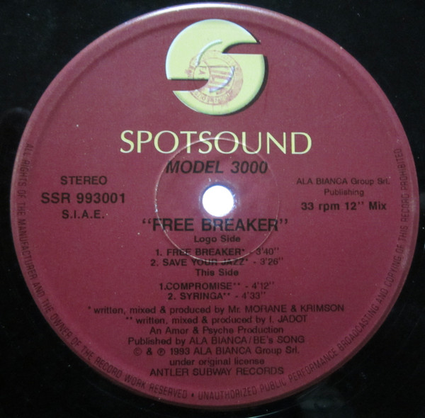 Model 3000 - Free Breaker | Spotsound Records (SSR 993001) - main